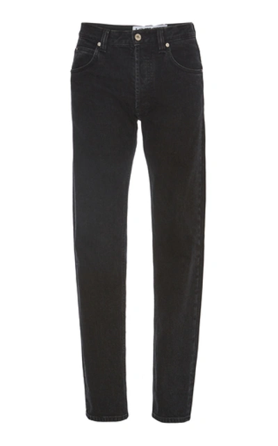 Shop Loewe 5 Pocket Jeans In Black