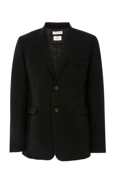 Shop Bottega Veneta Slim-fit Unstructured Wool Blazer In Black