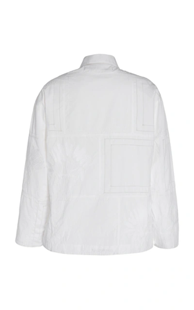 Shop Jacquemus La Chemise Mouchoirs Patchwork Cotton Shirt In White