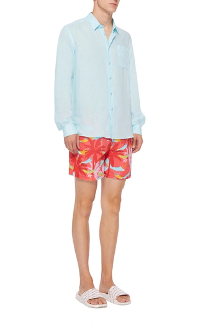 Shop Vilebrequin Moorea Ibiza Printed Swim Shorts In Red