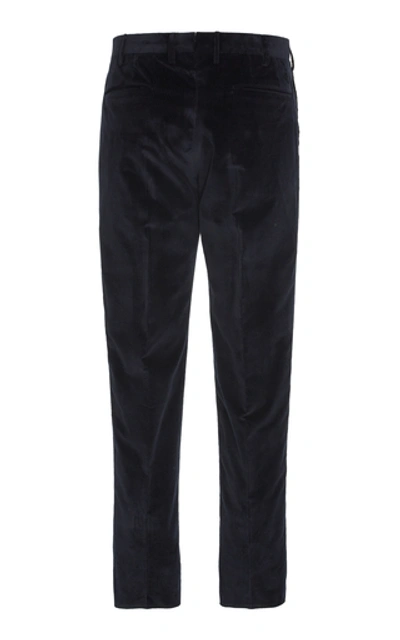 Shop Pt01 Corduroy Slim-fit Trousers In Navy