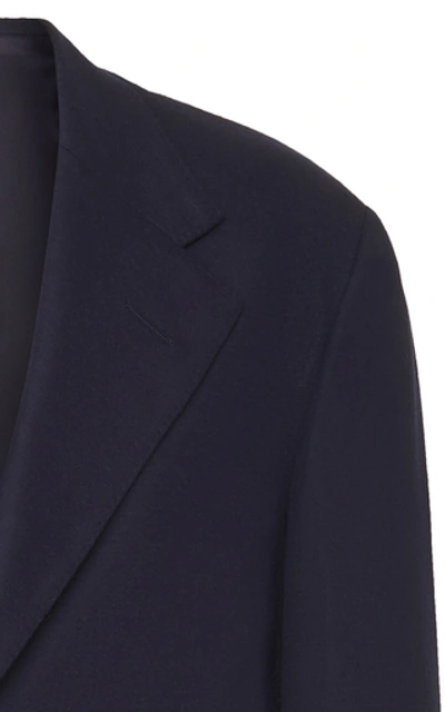 Shop Camoshita Notch Lapel Wool-blend Sport Jacket In Navy