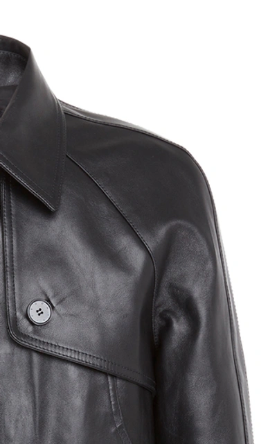 Shop Givenchy Leather Biker Jacket In Black