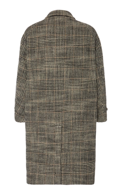 Shop Aspesi Perturbato Checked Wool Coat In Black