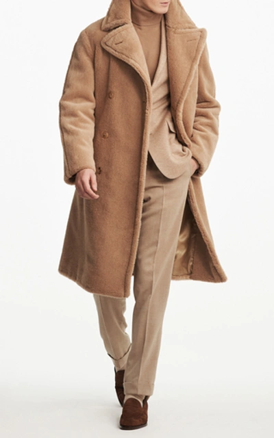 Shop Ralph Lauren Cuddle Alpaca Coat In Brown