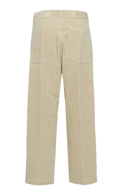 Shop Haider Ackermann Workwear Cotton-corduroy Straight-leg Pants In Neutral