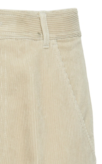 Shop Haider Ackermann Workwear Cotton-corduroy Straight-leg Pants In Neutral