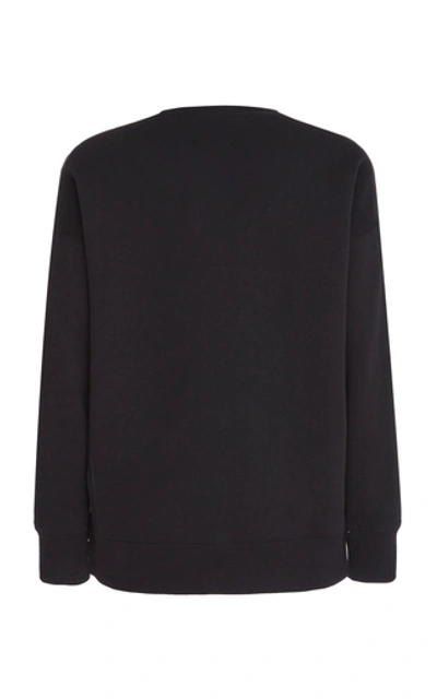 Shop Givenchy Logo-jacquard Cotton-jersey Sweatshirt In Black