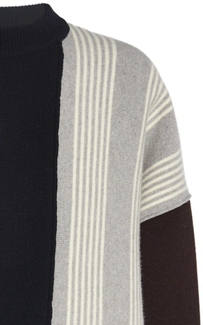Shop Jil Sander Oversized Patchwork Wool Sweater In Multi