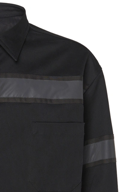 Shop Heron Preston Printed Cotton-drill Shirt In Black