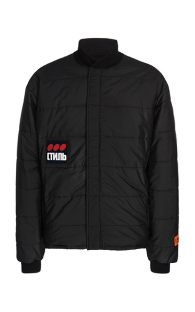 Shop Heron Preston Quilted Shell Jacket In Black