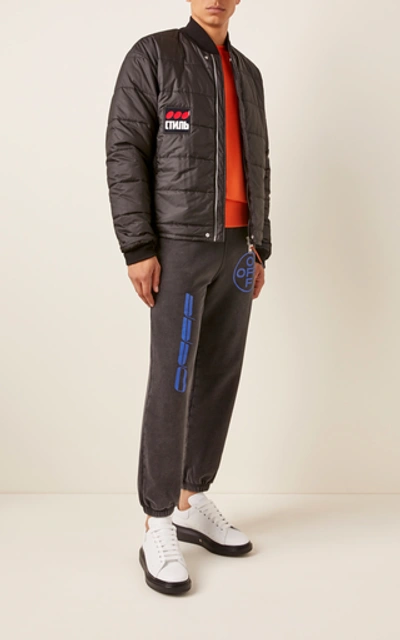 Shop Heron Preston Quilted Shell Jacket In Black