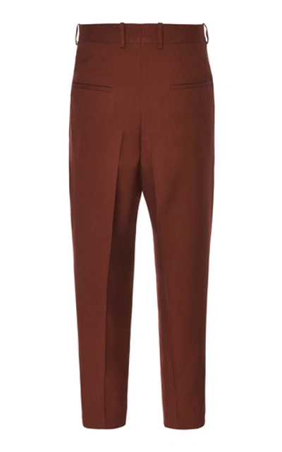 Shop Jil Sander Twill Straight-leg Pants In Brown