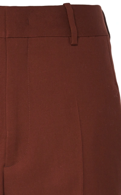 Shop Jil Sander Twill Straight-leg Pants In Brown