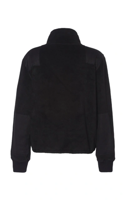 Shop Amiri Tencel-paneled Fleece Jacket In Black