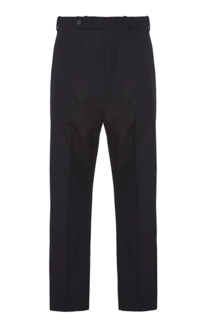 Shop Haider Ackermann Cropped Wool Slim-leg Trousers In Black