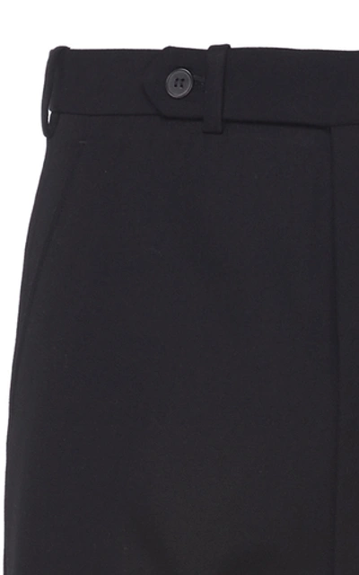 Shop Haider Ackermann Cropped Wool Slim-leg Trousers In Black