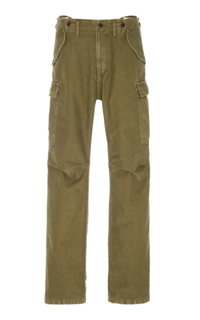 Shop Visvim Eiger Sanction Cotton-blend Cargo Pants In Green