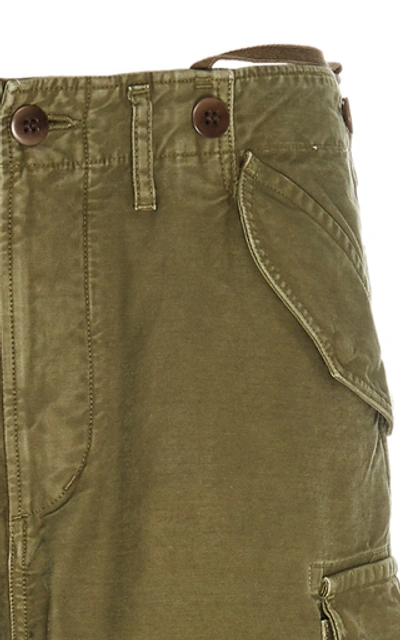 Shop Visvim Eiger Sanction Cotton-blend Cargo Pants In Green