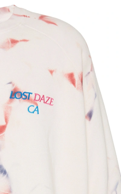 Shop Lost Daze Logo-embroidered Printed Cotton-jersey Sweatshirt In Multi