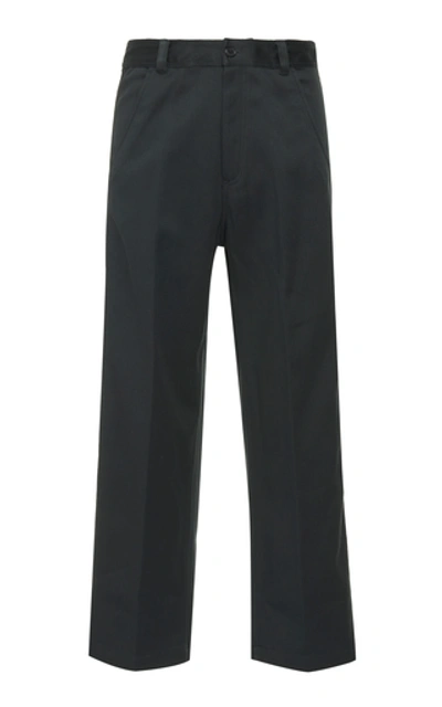 Shop Haider Ackermann Workwear Cotton-twill Straight-leg Pants In Grey