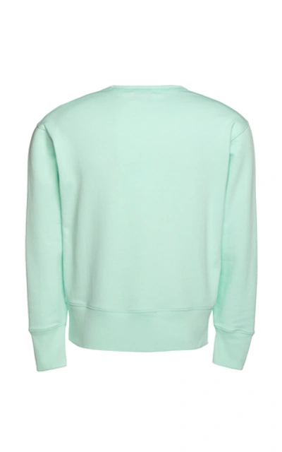 Shop Acne Studios Fayze Cotton Sweatshirt In Green