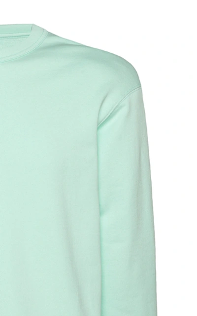 Shop Acne Studios Fayze Cotton Sweatshirt In Green