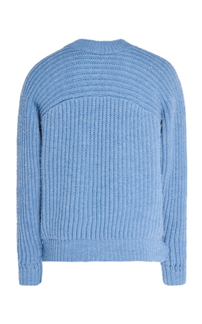 Shop Jacquemus Louis Wool Sweater In Blue