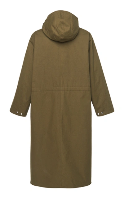 Shop Marni Reversible Hooded Cotton-canvas Parka In Green