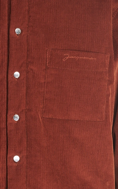 Shop Jacquemus Boulanger Cotton-corduroy Shirt In Brown