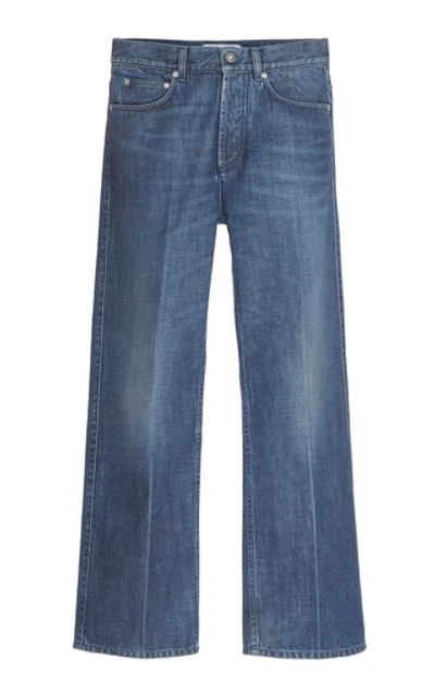 Shop Givenchy Cropped Mid-rise Straight-leg Jeans In Blue