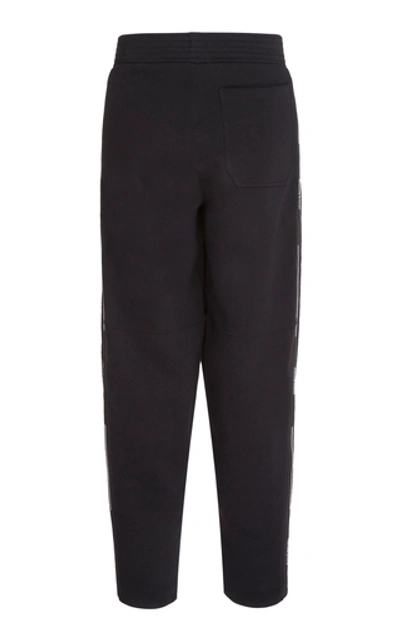 Shop Givenchy Logo-jacquard Cotton-jersey Sweatpants In Black