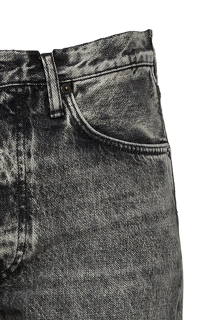 Shop Acne Studios Mid-rise Straight-leg Jeans In Black