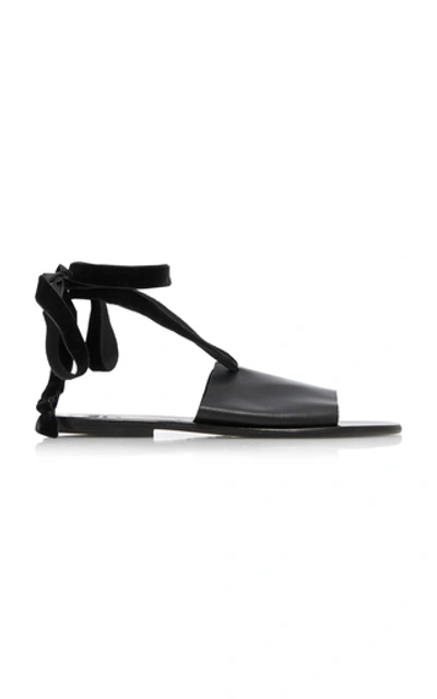 Shop Alohas Sandals Ava Night Leather Sandals In Black