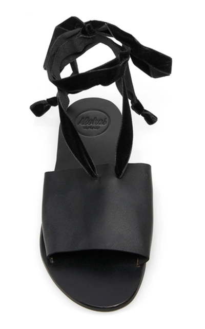 Shop Alohas Sandals Ava Night Leather Sandals In Black