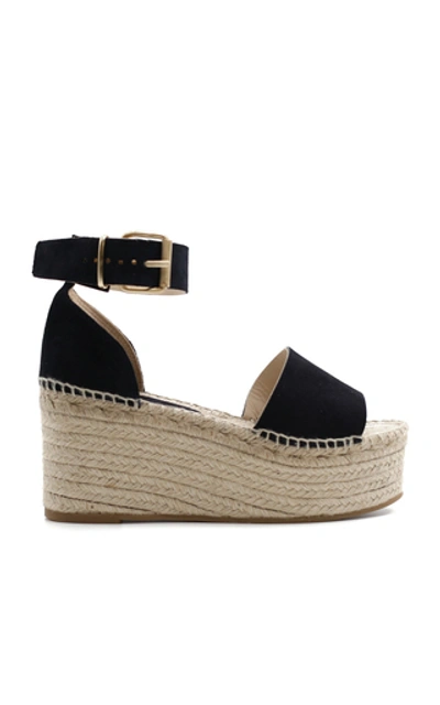 Shop Alohas Sandals Karmen Dark Platform Sandals In Navy