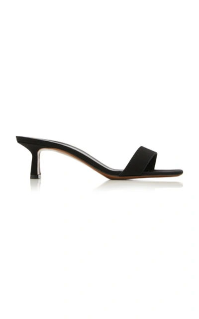 Shop Neous Obea Grosgrain-trimmed Leather Sandals In Black