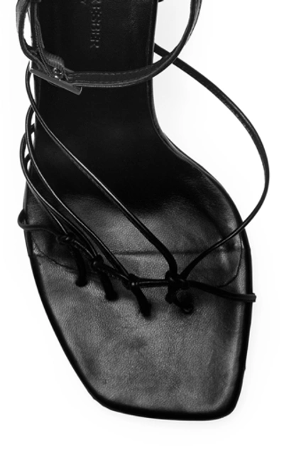 Shop Christopher Esber Valetta Leather Sandals   In Black
