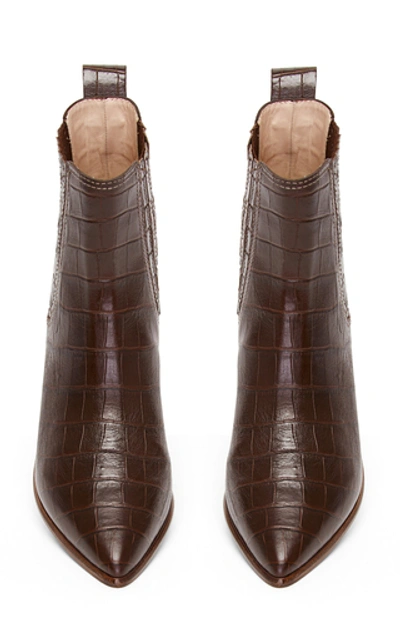 Shop Loeffler Randall Aylin Leather Western Booties In Brown