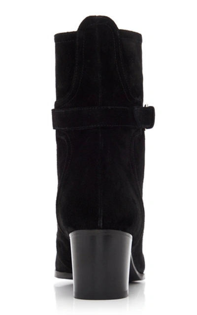 Shop Tabitha Simmons Porter Suede Ankle Boots In Black