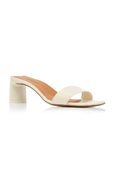 Shop Neous Leather Sandals In White