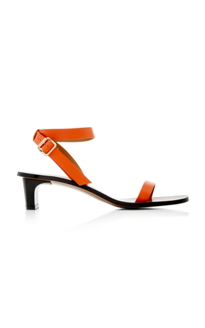 Shop Atp Atelier Cachi Leather Sandals In Orange