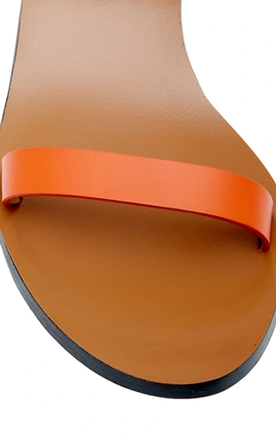 Shop Atp Atelier Cachi Leather Sandals In Orange