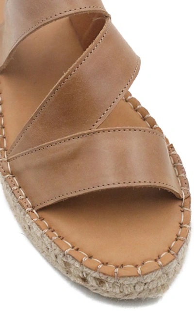 Shop Alohas Sandals Virgo Leather Espedrille Sandals In Neutral