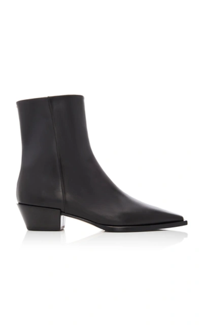 Shop Aeyde Ruby Leather Ankle Boots In Black