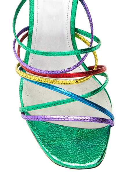 Shop Attico Eve Strappy Sandals In Multi