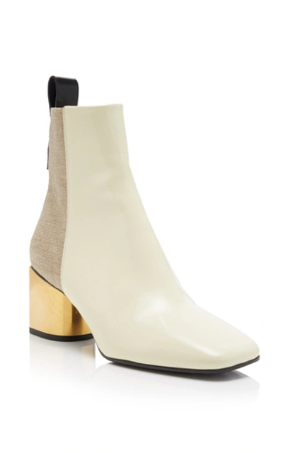Shop Proenza Schouler Two-tone Leather Ankle Boots In White