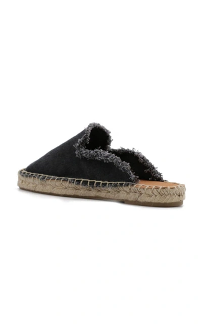 Shop Alohas Sandals Canvas Espedrille Mules In Black