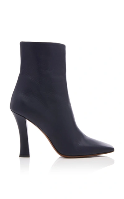 Shop Neous Women's Ionopsis Leather Ankle Boots In Navy