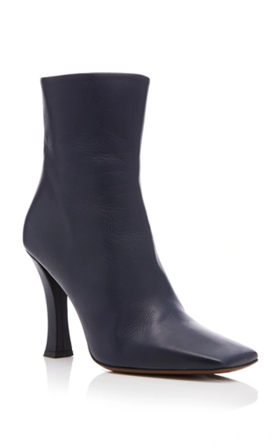 Shop Neous Women's Ionopsis Leather Ankle Boots In Navy